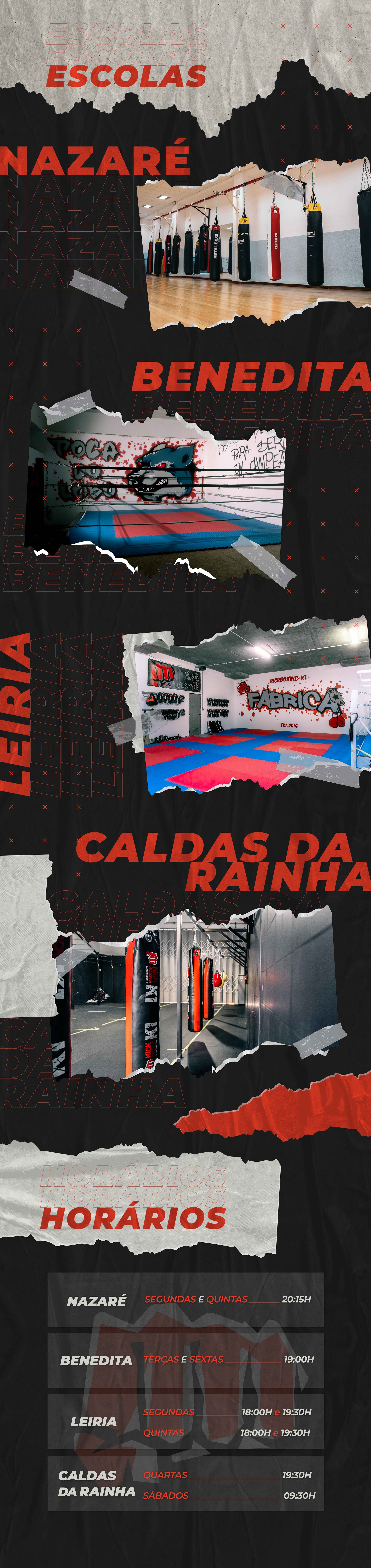 Escolas e Horários de Treino AKFP — Nazaré, Benedita, Leiria e Caldas da Rainha