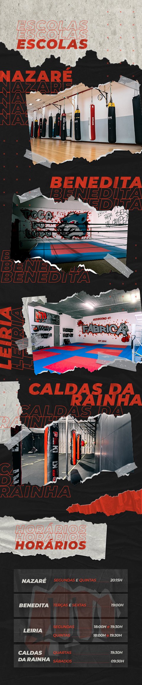 Escolas e Horários de Treino AKFP — Nazaré, Benedita, Leiria e Caldas da Rainha